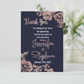 Rose bleu marine et or  Merci floral (Debout devant)