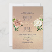 Rose bleu marine or Invitation floral (Devant)