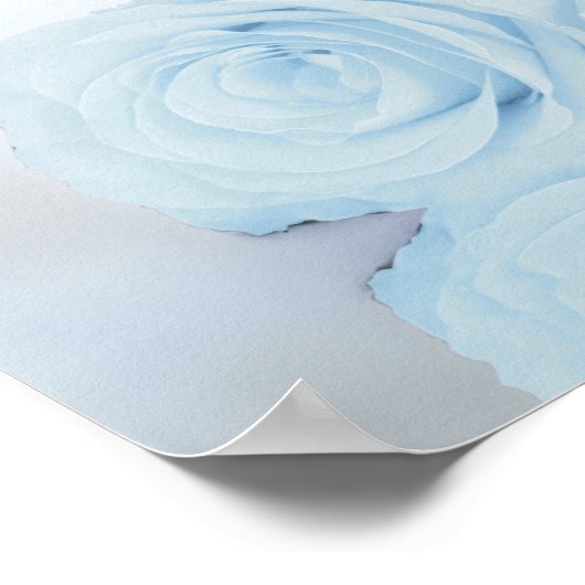 Rose bleu pâle 6 Mariage de table Tableau  (Coin)
