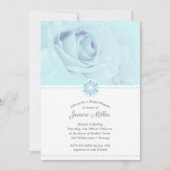 Rose bleu pâle Floral Bridal Invitations (Devant)