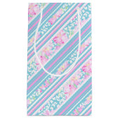 Rose, Bleu Rose Blancs Petite Sac Cadeau (Devant)