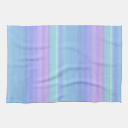 Rose bleu turquoise vert Pastel Serviette de cuisi (Horizontal)