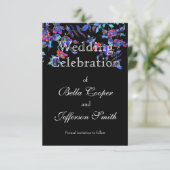 Rose bleu vintage - faire-part de mariage (Debout devant)