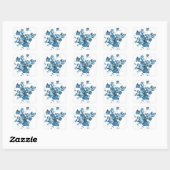 Rose bleu vintage & Stickers floraux pivoines / Sc (Feuille)