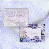Rose bleu violet carte d'anniversaire