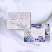 Rose bleu violet carte d'anniversaire