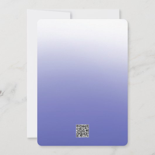 Rose bleu violet carte d'invitation d'anniversaire (Dos)