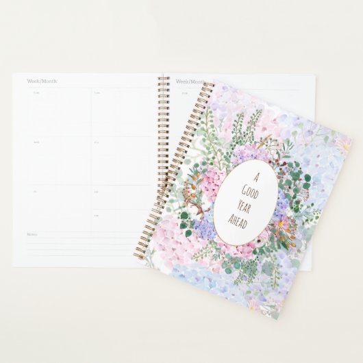 rose bleu violet hydrangée arrangement 1 motif (Devant avec enveloppe)