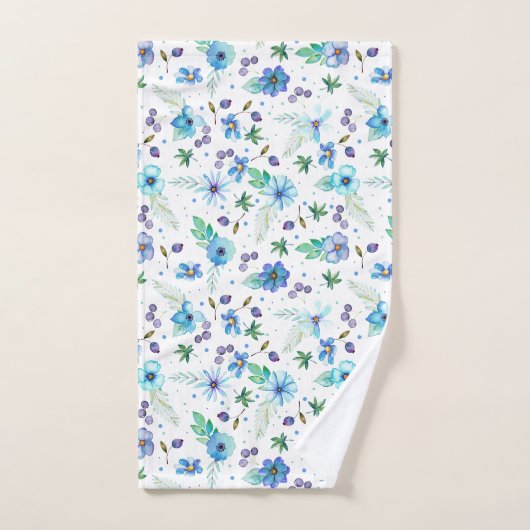 Rose bleue (Serviette à main)