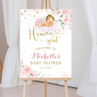 Rose Blonde Angel Baby Heaven envoyé Affiche de bi