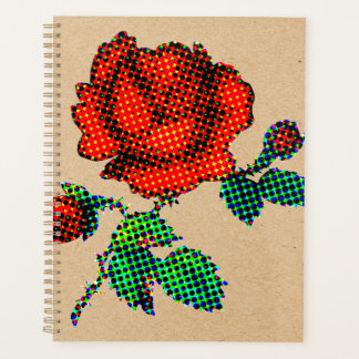 Rose Bloom Demi-teinte sur papier brun Beaux-arts