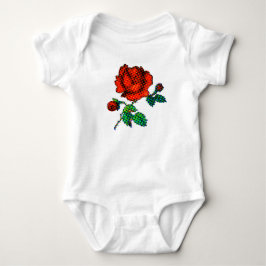 Rose Bloom Halftone Fijne Kunst Romper