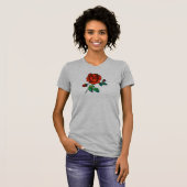 Rose Bloom Halftone Fine Art T-shirt (Voorkant volledig)