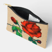 Rose Bloom Halftone on Brown Paper Fine Art Etui (Open)