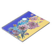 Rose Blue Budgie Aquarelle marine Carnet d'oiseaux (Côté gauche)