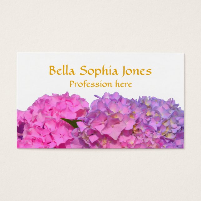 Rose Blue Hydrangeas élégantes fleurs rose violet (Devant)