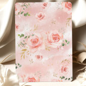 Rose Blush Floral Baby shower Invitation fille