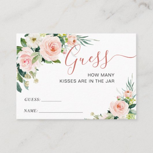 Rose Blush Flowers Devine Combien De Carte De Jeu (Devant)