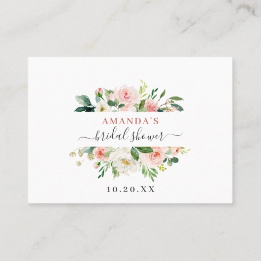 Rose Blush Flowers Devine Combien De Carte De Jeu (Dos)
