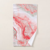 Rose Blush Luxueux Gemstone Agate Marbre (Serviette à main)