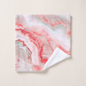Rose Blush Luxueux Gemstone Agate Marbre (Gant de toilette)