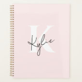 Rose Blush moderne Nom du monogramme personnalisé (Devant)