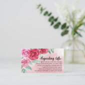 Rose Blush Money Over Cadeaux Fonds nuptiaux Carte (Debout devant)
