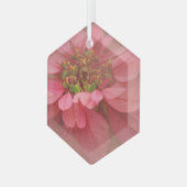 Rose Blush Poinsettias Art numérique Ornement en v (Avant gauche)