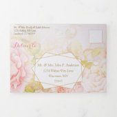 Rose Blush Tri-Fold tout en un Faire-part de maria (Page de couverture)