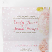 Rose Blush Tri-Fold tout en un Faire-part de maria (Intérieur en premier)