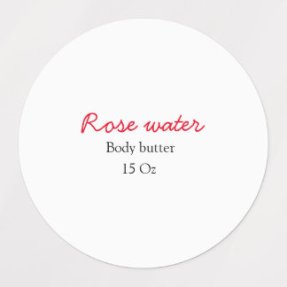 Rose body butter add your text name custom weight  labels