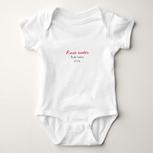 Rose body butter add your text name custom weight romper (Voorkant)