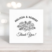 Rose Boeket Bruiloft Dank U Rubberstempel