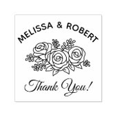 Rose Boeket Bruiloft Dank U Zelfinktende Stempel (Design)