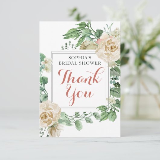 Rose Boho classique Merci de Fête des mariées Flor (Debout devant)