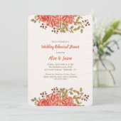 Rose Borders Uitnodiging (Staand voorkant)