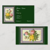 Rose botanique Cartes de visite personnalisés (Devant / Derrière)