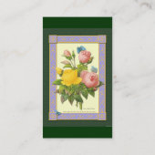 Rose botanique Cartes de visite personnalisés (Dos)