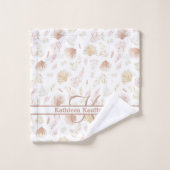Rose Botanique Monogram Or Terracotta Neutre  (Gant de toilette)