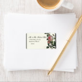 Rose botanique, noir - Étiquettes d'adresse de ret (En situation)