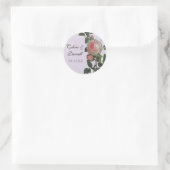 Rose botanique, Sticker Mariage Lilac ou Sceau (Sac)