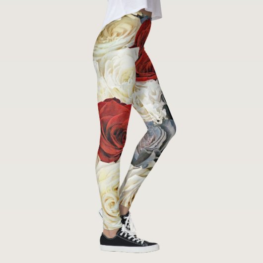 Rose Bouquet Art Leggings (Droite)
