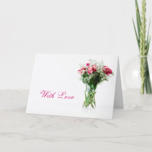 Rose Bouquet Carte d'amour Saint Valentin (Devant)