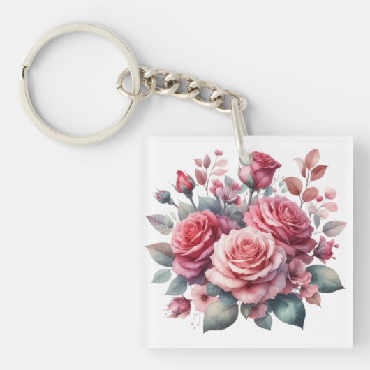 Rose Bouquet Floral Design-62101 Sleutelhanger (Voorkant)