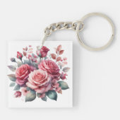 Rose Bouquet Floral Design-62101 Sleutelhanger (Achterkant)