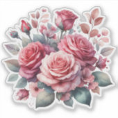 Rose Bouquet Floral Design-62101 Sticker (Voorkant)