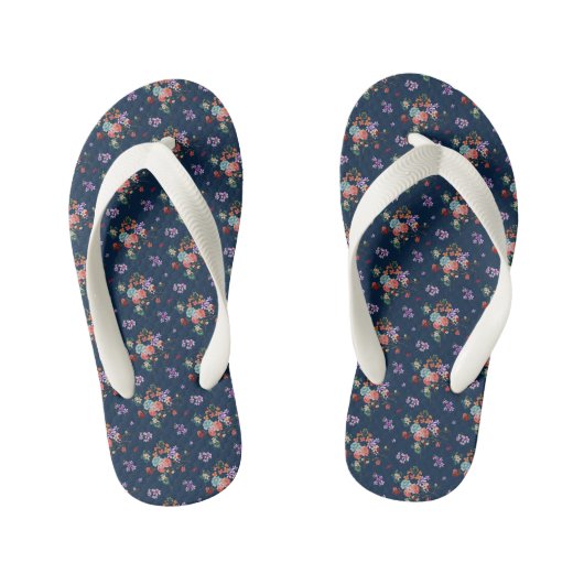 Rose Bouquet Floral Pattern Kinder Teenslippers (Voetbed)