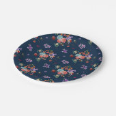 Rose Bouquet Floral Pattern Papieren Bordje (Gekanteld)