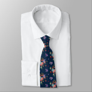 Rose Bouquet Floral Pattern Stropdas