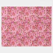 Rose Bouquet Flower Explosion Fleece Deken (Voorkant (Horizontaal))